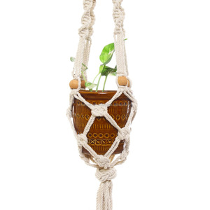 Colgadores de macramé para plantas, colgadores de cuerda para macetas, colgadores para macetas, Felicidad hecha a mano - Product Image 1