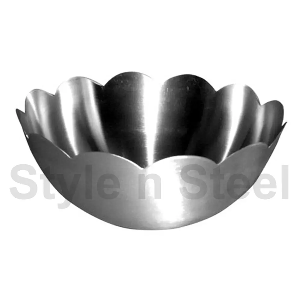 Stainless Steel Metal Chinese Soup Rice Serving Bowls Flower Serving Bowl Dinnerware Kitchen Party Tableware