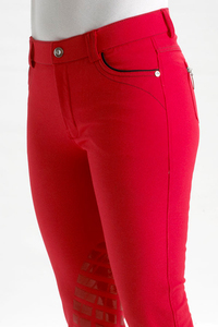 Shemax 2023 Custom Wholesale Full Seat <b>Knee</b> <b>Patch</b> Gel Breech High Quality Equestrian Horse Riding Gear in Red Hot Selling - Product Image 4