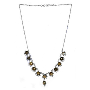 Collier en argent sterling 925 avec pierre précieuse naturelle labradorite, fabrication en gros, bijoux élégants, souvenir pour elle - Product Image 1