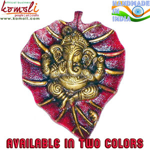 Crimson Ganesha en hoja colgante de pared recuerdo de boda indio, decoración del hogar, regalo de devolución para invitados, regalo decorativo espiritual - Product Image 2