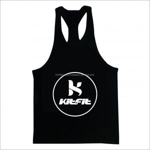 Vente en gros Logo personnalisé couleur hommes débardeurs Fitness été coton Slim Fit chemises hommes musculation sans manches maillot de corps - Product Image 1