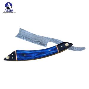 Navaja de Afeitar Recta de Damasco con Mango de Hueso, Color Personalizado, Herramienta de Peluquería para Uso Profesional y Personal - Product Image 4