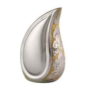 Plata sólida antigua adultos cenizas funerarias urna de cremación Memorial grabado Metal latón/aluminio estilo americano/europeo almacenamiento - Product Image 5