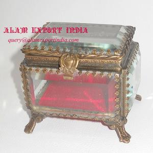 Boîte à bijoux en verre biseauté pour cadeau de mariage décoration de la maison cosmétique Lipistick boîte à bijoux en verre - Product Image 3