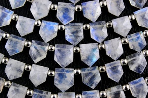 Cuentas de Briolette de arcoíris, joyería de alta calidad con forma de pentagón, piedra lunar, Fuego Azul Natural, excelente calidad - Product Image 5