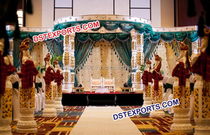 Mandap de Boda Real Tallado por Diseñadores, Mandap Delizeo, Elegante Mandap de Boda Dorado Tallado, Melbourne - Product Image 3