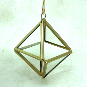 Adorno colgante de Metal dorado para Navidad, forma triangular - Product Image 2