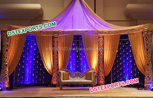 มหาราชาอินเดียเวทีแต่งงานหรูหราตกแต่งเวทีงานแต่งงานแกรนด์คิงผู้ผลิตขั้นตอนพิธีแต่งงาน - Product Image 2