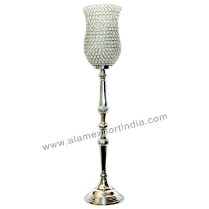Centre de table de mariage de qualité supérieure Centre de table décoratif en cristal votif Long centre de table en métal pour prix de gros - Product Image 1