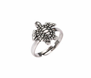 แหวนแฟชั่นเต่าทะเลปรับโทนสีเงิน - Product Image 1