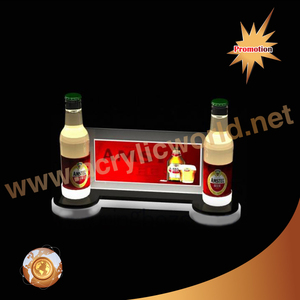 Support de présentation de vin en acrylique LED personnalisé, couleur claire, fait main, écologique, avec logo personnalisé pour une utilisation publicitaire - Product Image 4