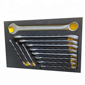 Juego de llaves de acero cromado de 12 piezas al por mayor, llaves combinadas de 6 a 32 mm con fuerte embalaje de espuma EVA para uso doméstico e industrial - Product Image 2