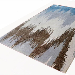 Tapis en laine touffeté tissé à la main de meilleure qualité Design Ikat moderne pour la maison et l'hôtel Salon Chambre Décor Adolescents Prière - Product Image 1