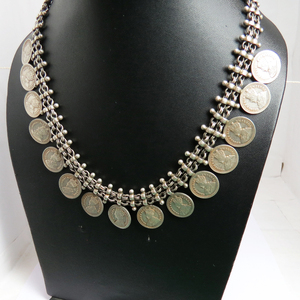 Bijoux Vintage, collier en argent massif 925, bijoux en argent indien, grossiste - Product Image 5