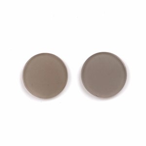 Lote al por mayor de piedras preciosas sueltas calibradas de monedas planas lisas de Calcedonia gris genuina de alto pulido de 10mm para la fabricación de joyas - Product Image 1