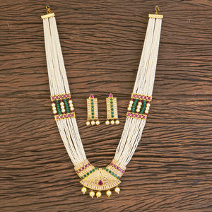 Colliers Mala de petite taille en perles, bijoux d'imitation, vert rubis, 18617 - Product Image 1