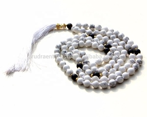 Tendance Howlite Onyx Gemstone Gland Yoga Bijoux Mala 108 Perles Perle Cristal De Guérison Naturelle Piedras Naturales Chaînes - Product Image 2
