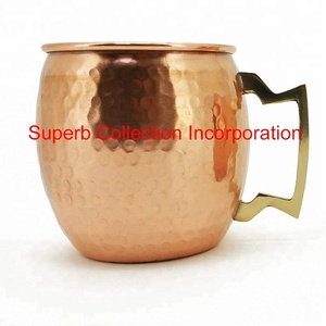 Tasse de Mule de moscou en cuivre, bois martelée, avec nouveau design, livraison gratuite, de haute qualité - Product Image 2
