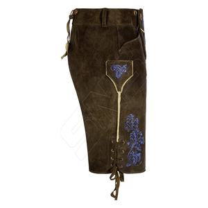 Lederhosen traditionnel antique | Shorts en cuir classiques du festival allemand | Fournisseur de tenues OEM Oktoberfest - Product Image 3