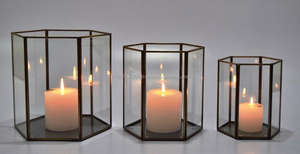 Antiguo IHA050 hogar decorativo malla de alambre Pilar vela linterna para Navidad y otras ocasiones - Product Image 5