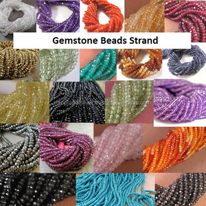 Fil de perles rondes en hsonite naturelle, perles à facettes - Product Image 4