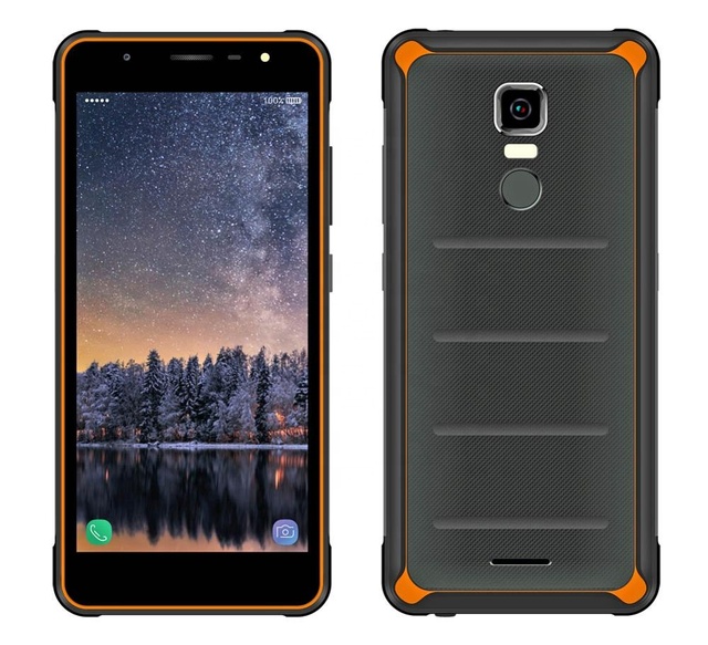 China Cheapest 5.5 Inch Smart Phone 4G LTE Rugged Phone Android 8.1 4+64 Waterproof Mobile Phone with PTT/ NFC