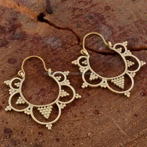 黄铜复古设计女性部落圈黄铜耳环