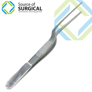 Lucae แหนบสแตนเลสคุณภาพสูง, คีมตกแต่งปลายหยัก14ซม. รูปดาบปลายปืน - Product Image 1