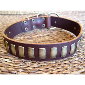 High Quality Custom Heavy Leather Dog <b>Collars</b> Luxury Style with Brand Logo Wholesale Manufacturing Price - Product Image 2