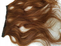Extensiones de cabello humano Remy indonesio con clip, doble trama, ondulado natural, cosido a máquina