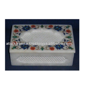 Boîtes sculptées en marbre blanc - Product Image 1