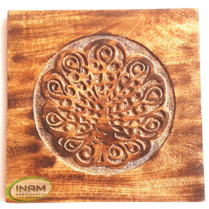 Carreaux muraux en bois de manguier sculptés à la main Design antique Durable et décoratif avec technique polie - Product Image 3