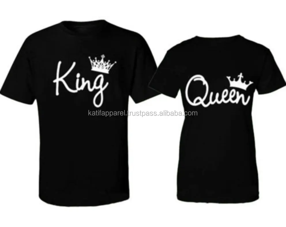 เสื้อยืดพิมพ์ลาย King And Queen