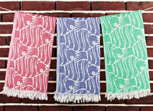 Toalla personalizada de algodón turco, toalla de playa con estampado de peces, el mejor precio, alta calidad - Product Image 4