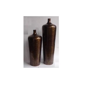 Finition en laiton antique Vase à fleurs martelé Vase de sol en forme de cône fait à la main en deux tailles Vente chaude Décoration intérieure Prix de gros - Product Image 4