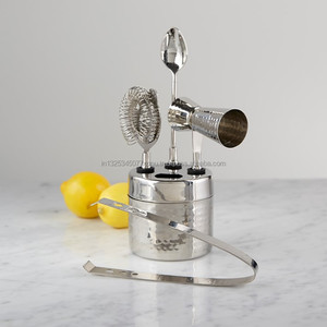 Pièce ensemble d'outils de bar antiques écologiques en acier inoxydable en laiton en aluminium et accessoires en laiton - Product Image 4