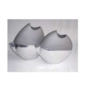 Jarrón de mesa de estilo pez de aluminio fundido de alta calidad, acabado gris y pulido de espejo para decoración del hogar - Product Image 3