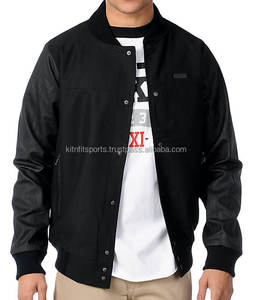 Chaqueta universitaria de alta calidad para hombre, Mangas de cuero de chenilla bordadas, chaqueta universitaria de béisbol personalizada Letterman, fabricante OEM - Product Image 3