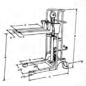 Apilador Manual de palés, 400 kg de altura, 1100 mm - Product Image 6