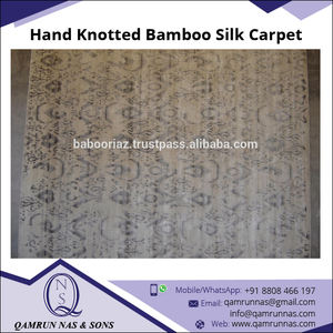 พรมปูพื้นผ้าไหมแบบเปอร์เซีย1ชิ้นพรมดีไซน์ไม้ไผ่โมเดิร์นสำหรับห้องนั่งเล่นซักได้100% - Product Image 2