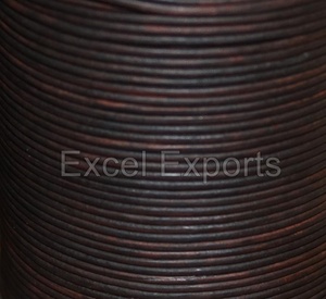 Vente en gros d'Excel Exportations Marron Finition Tressée Cordons en Cuir Indien Textile de Maison Chaussures Sacs Vêtements Tailles 1mm-4mm Motif Enduit - Product Image 5