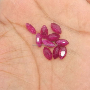 Corindón rubí natural 10x5mm corte Marquesa 1,15 Cts piedras preciosas sueltas Rosa fabricación de joyas piedras preciosas - Product Image 3