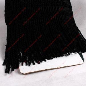 Franges et garnitures noires en fil et métaux, filets métalliques et filetés, 2 pièces - Product Image 2