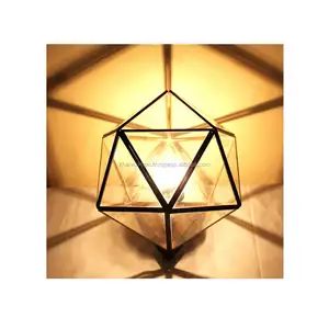 Retro LOFT Chandelier, Pendant Light Hanging Lamp Simple Iron Rhombus Nordic Modern KEI-1159 B, Creative Geometric Hotel Black
