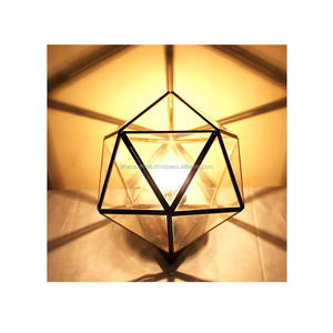 Lámpara colgante Retro Para LOFT, luz nórdica moderna de hierro con rombos, KEI-1159 B, creativa, geométrica, negra, para Hotel - Product Image 1