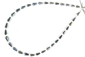8" <b>Long</b> Natural <b>Black</b> Spinel Gemstone Micro Faceted Fancy Shape <b>Top</b> Drill Briolette Beads Making Jewelry Wholesale - Product Image 4