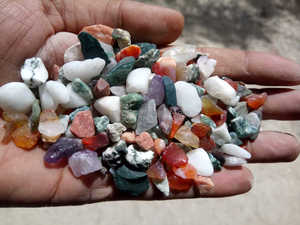 Adoquines y guijarros de piedra de ágata Rosa pulida de alta calidad Producto completo de belleza natural - Product Image 3