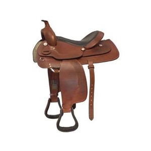 Sillín de Doma Duradero para Montar a Caballo de Cuero Genuino de Proveedores Occidentales - Product Image 1