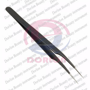 Pince à cils Plasma noire mate professionnelle Logo personnalisé meilleure isolation Volume incurvé Extension de cils T - Product Image 3